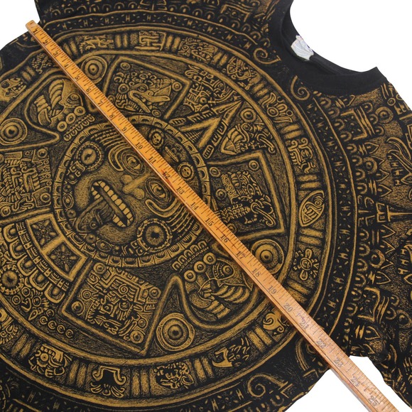 Vintage Mayan Calender Allover Graphic T Shirt - Picture 5 of 6